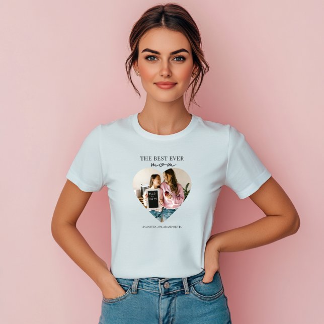 Personlig Best Mamma någonsin Heart Photo T Shirt (Skapare uppladdad)