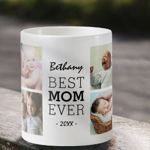 Personlig Best Mamma någonsin Photo Collage Kaffemugg