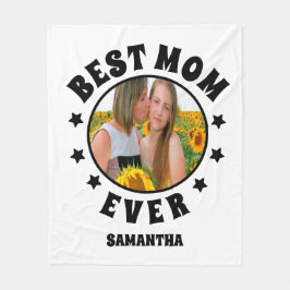 Personlig Best Mamma någonsin Photo Mors dag Fleecefilt