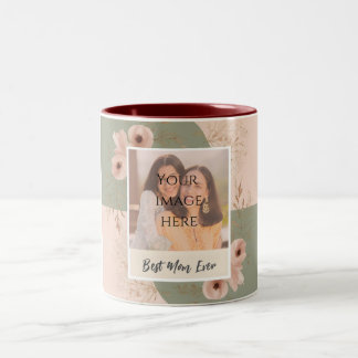 Personlig "Best Mamma någonsin" Photo Mugg - Blomm