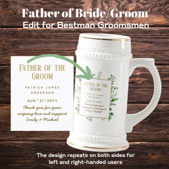Personlig Best Man Far från Groom Groomsman Sejdel (Skapare uppladdad)