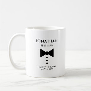 Personlig Best Man Gift Modern Tuxedo Bröllop Kaffemugg