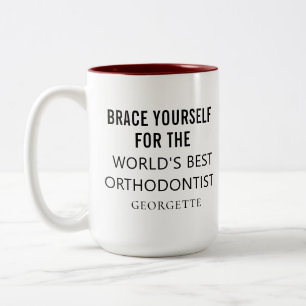 Personlig Best Orthodontist Professionell Namn Två-Tonad Mugg