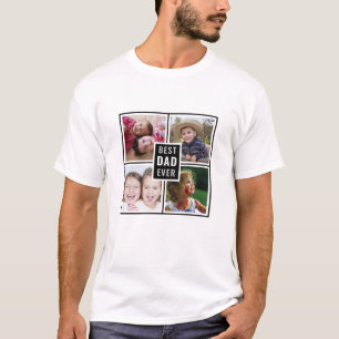 Personlig Best Pappa någonsin Kids 4 Photo Collag T Shirt