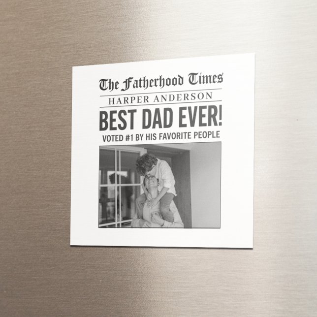 Personlig Best Pappa någonsin, nyhetsfoto Magnet (Skapare uppladdad)