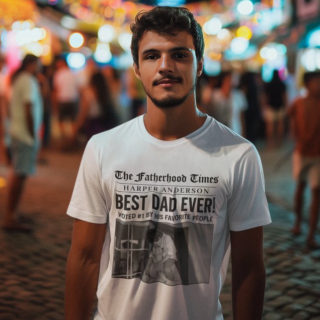 Personlig Best Pappa någonsin, nyhetsfoto T Shirt (Skapare uppladdad)