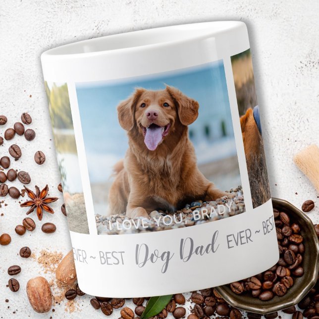Personlig Best Pappa någonsin Pet Photo Hund Pappa Jumbo Mugg (Skapare uppladdad)