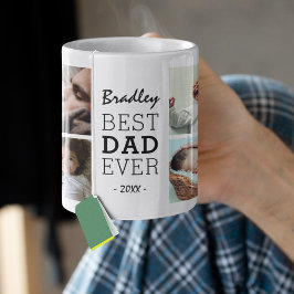 Personlig Best Pappa någonsin Photo Collage Kaffemugg