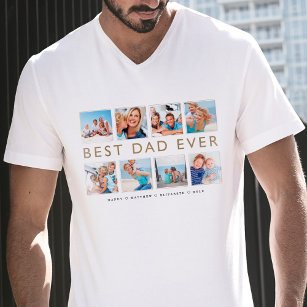 Personlig Best Pappa någonsin Photo Collage T Shirt
