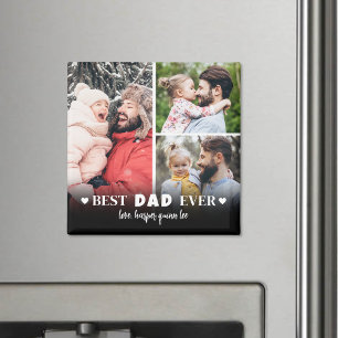 Personlig Best Pappa Photo Collage Far Magnet