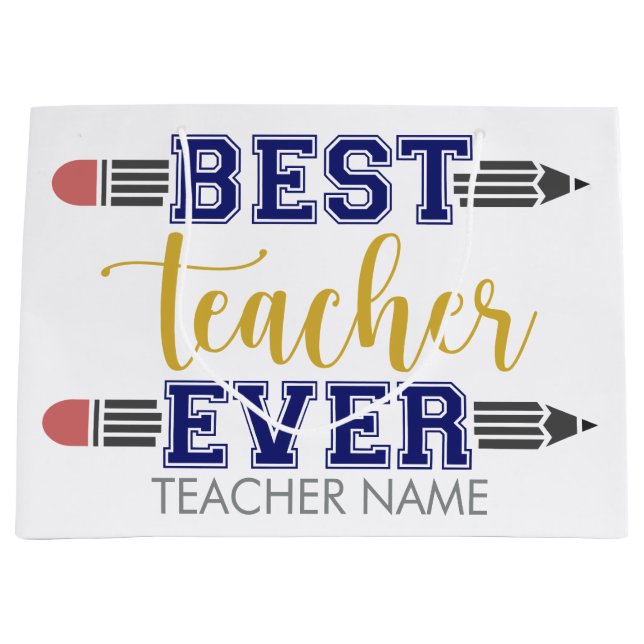 Personlig Best Teacher någonsin - anpassad gåva (Framsidan)