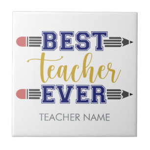 Personlig Best Teacher någonsin - anpassad gåva Kakelplatta