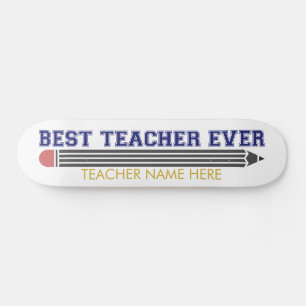 Personlig Best Teacher någonsin - anpassad gåva Mini Skateboard Bräda 18,5 Cm
