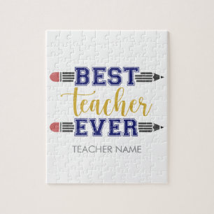 Personlig Best Teacher någonsin - anpassad gåva Pussel