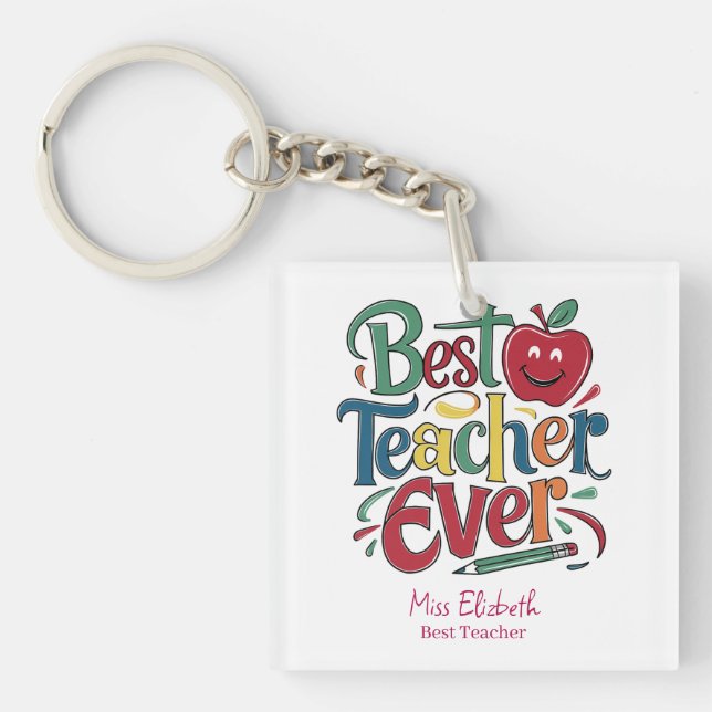 Personlig Best Teacher någonsin färglös (Framsidan)