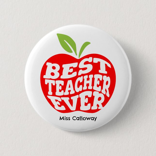 Personlig Best Teacher någonsin Knapp (Framsida)