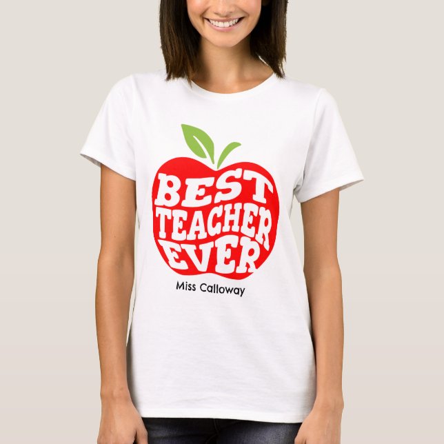 Personlig Best Teacher någonsin T Shirt (Framsida)