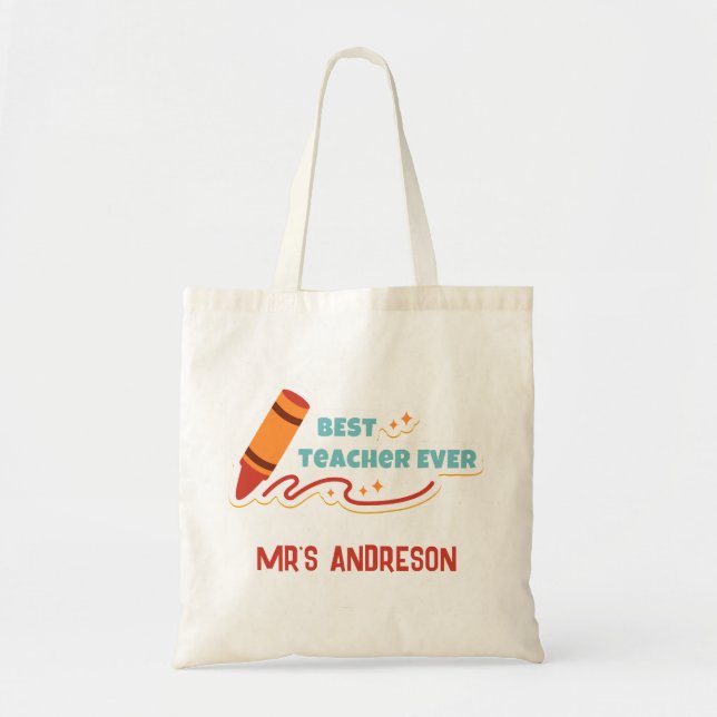 Personlig Best Teacher någonsin Tygkasse (Framsidan)
