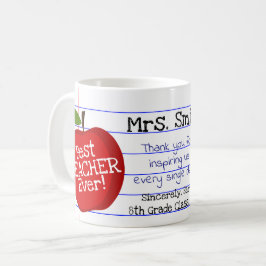 Personlig "Best Teacher Now" med Anpassningsbar No Kaffemugg