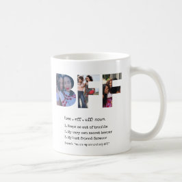Personlig Bestie BFF Best Friends Photo Collage Kaffemugg