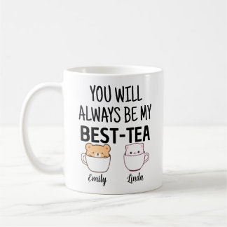 Personlig Bestie Mugg Bäste vän Namn Cute Gift