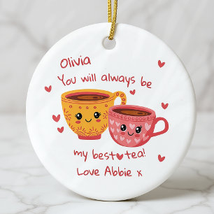 Personlig Bestie Photo Gift Julgransprydnad Keramik