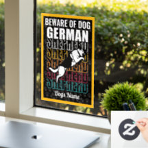 Personlig Beware of Hund German Shepherd 