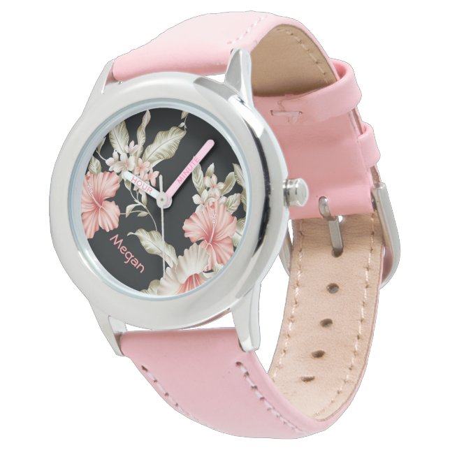 Personlig Bezel Stainless Steel Watch/Flowers Armbandsur (Vinklad)