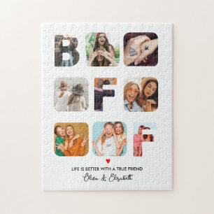 Personlig BFF ger Anpassningsbar Photo Collage Bes Pussel