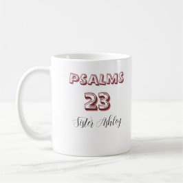 Personlig bibelvers Psaltaren 23 Kristna Kaffemugg