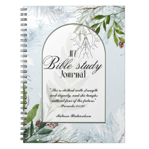 Personlig Bible Study Add Namn and Faith Verse Anteckningsbok