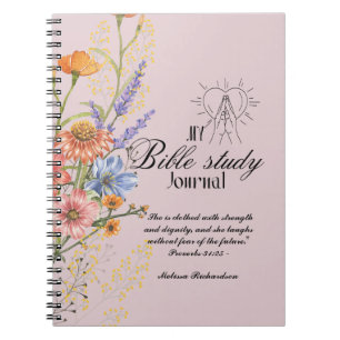 Personlig Bible Study Add Namn and Faith Verse Anteckningsbok