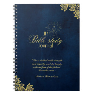 Personlig Bible Study Add Namn and Faith Verse Anteckningsbok