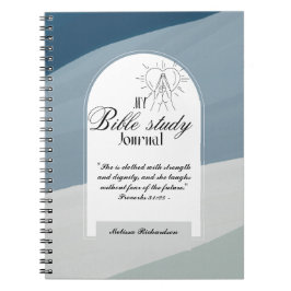 Personlig Bible Study Add Namn and Faith Verse Anteckningsbok