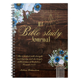 Personlig Bible Study Add Namn and Faith Verse Anteckningsbok
