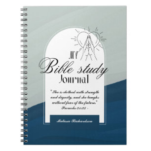 Personlig Bible Study Add Namn and Faith Verse Anteckningsbok