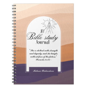Personlig Bible Study Add Namn and Faith Verse Anteckningsbok