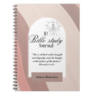 Personlig Bible Study Add Namn and Faith Verse Anteckningsbok