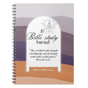 Personlig Bible Study Add Namn and Faith Verse Anteckningsbok