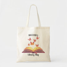 Personlig biblioteksbag för flickor handväskor