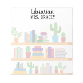 Personlig Bibrarian Back to school bok cactus Anteckningsblock
