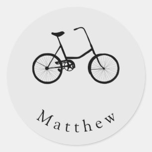 Personlig Bicycle med eget namn Runt Klistermärke
