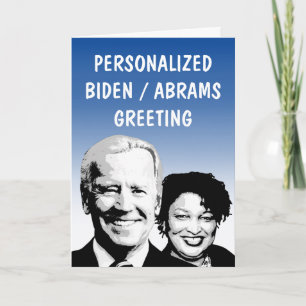 Personlig Biden Abrams 2020-hälsningskort Kort