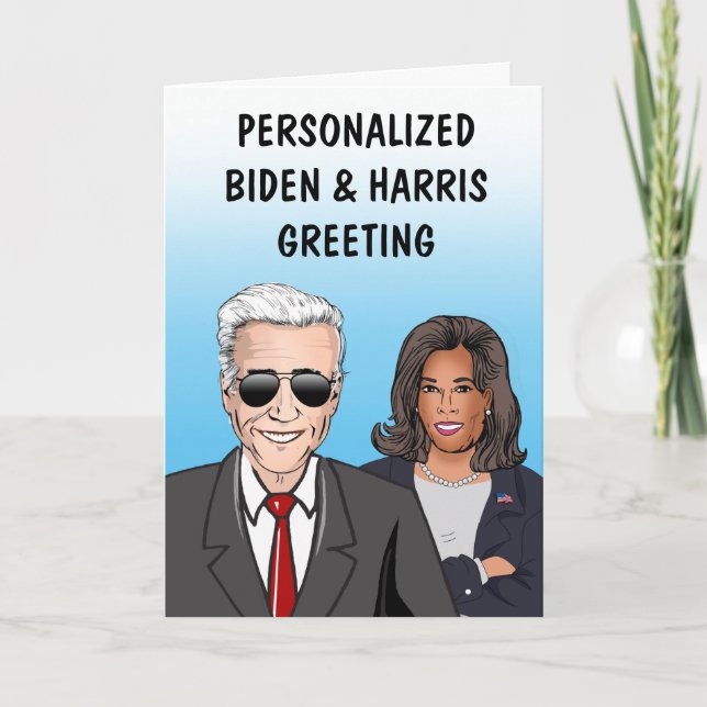 Personlig BIDEN/HARRIS-gratulationskort Kort (Framsida)