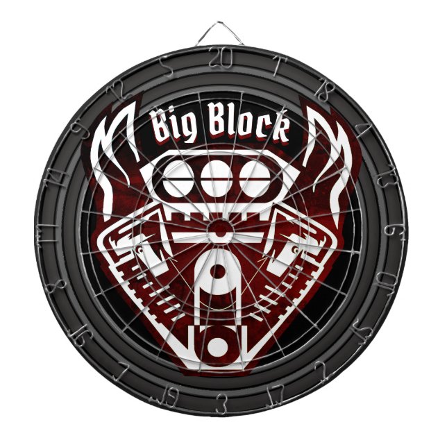 Personlig Big Block Tävla Engine Darttavla (Framsidan)