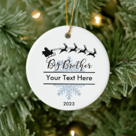 Personlig Big Brother-jultomten Julgransprydnad Keramik