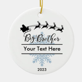 Personlig Big Brother-jultomten Julgransprydnad Keramik