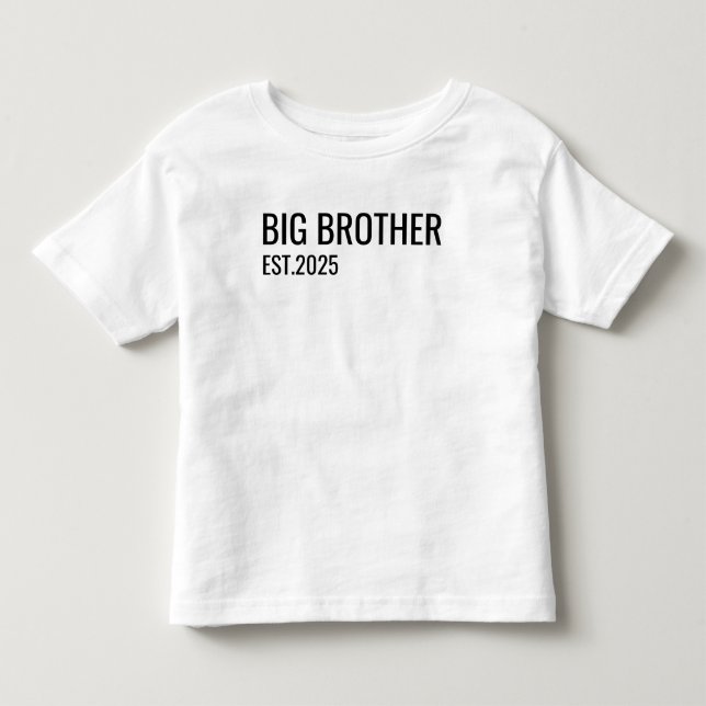 Personlig Big Brother T-shirt, Bror Tillkännage T Shirt (Framsida)