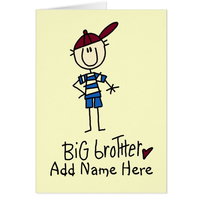Personlig Big Brother Tshirts och Gifts Hälsningskort (Framsidan)
