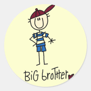 Personlig Big Brother Tshirts och Gifts Runt Klistermärke